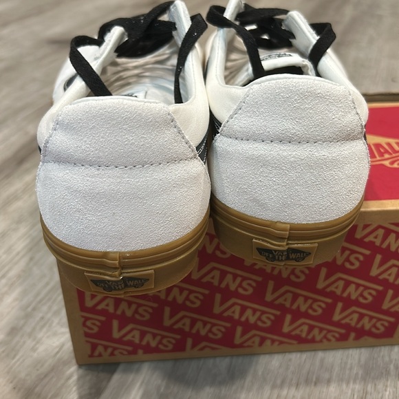 New Men’s sneakers VANS SK8-LOW SHOES - GUM BLANC DE BLANC White/Black Size 13 - Picture 6 of 7